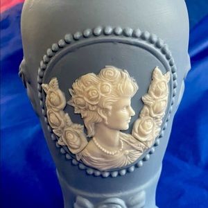 Blue Jasperware Cameo Vase